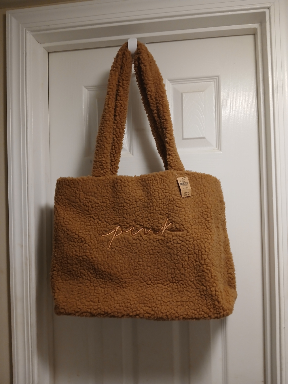 PINK Victoria's Secret Camel Sherpa Tote Bag